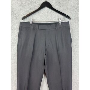 Hugo Boss Dress Pants Mens 40R Charcoal Virgin Wool Pasolini Movie Flat Front